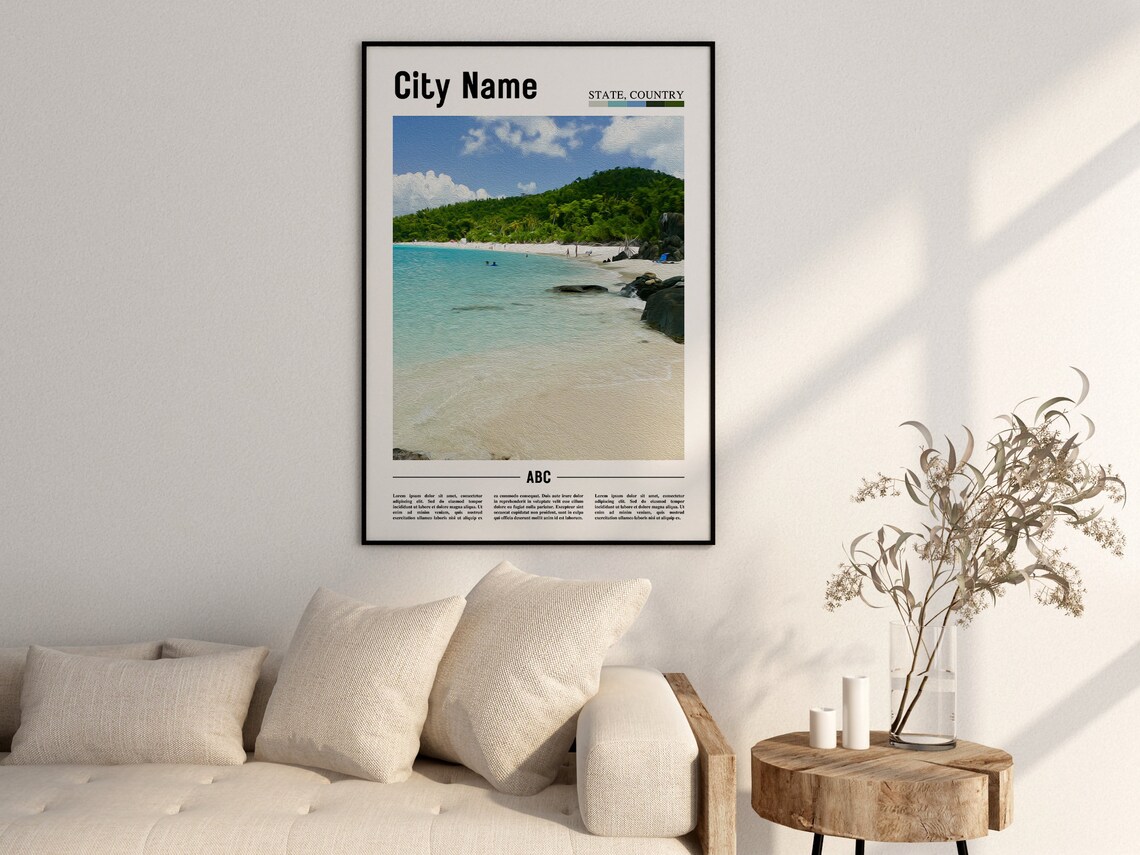 Custom City Travel Poster, Personalized Place - Image 2