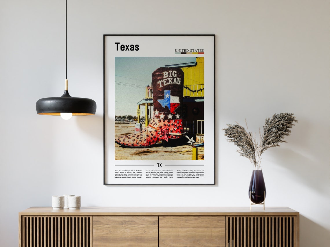 Texas Poster Texas Print Texas Wall Art Texas Photo United States Photo United States Poster United States Print - Image 4