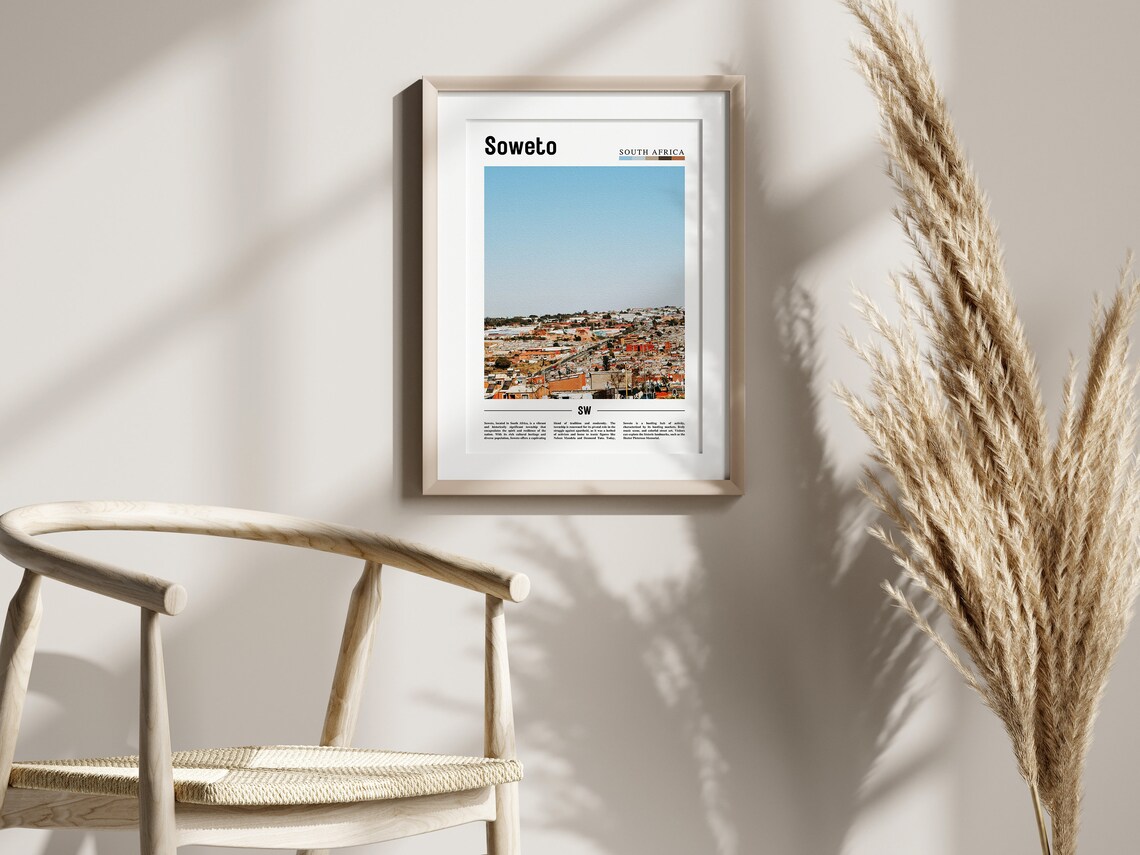 Soweto Minimal Travel Poster, Oil Painting - Image 2