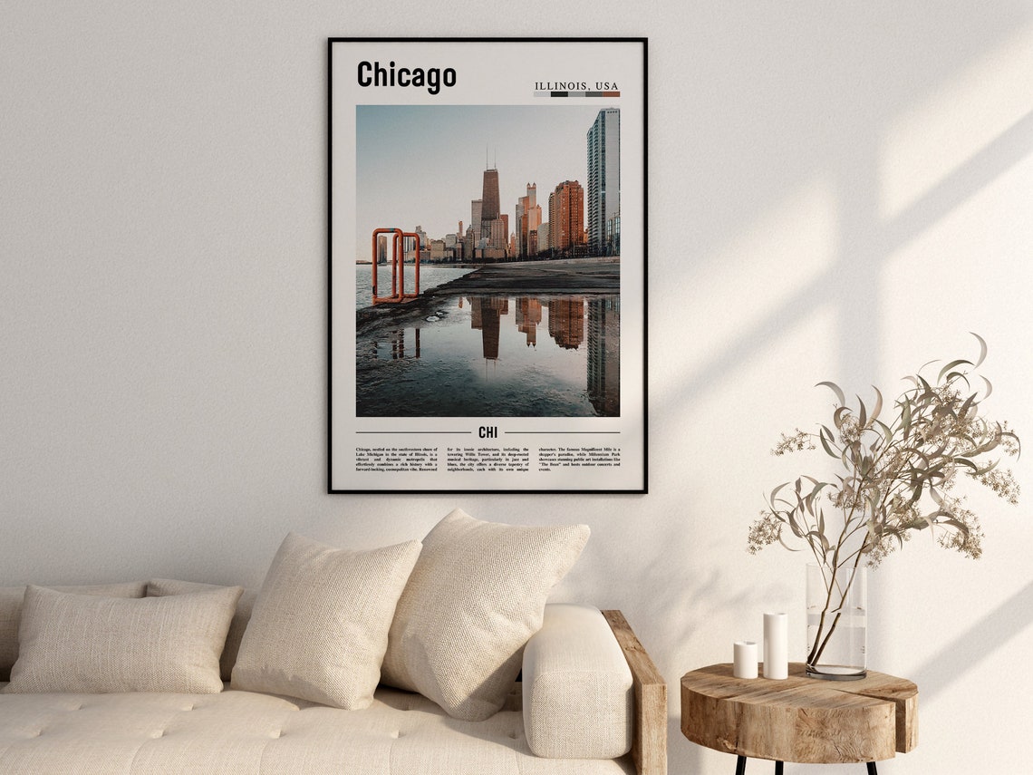 Chicago Print Chicago Poster Chicago Wall Art United States Photo United States Poster United States Print - Image 2