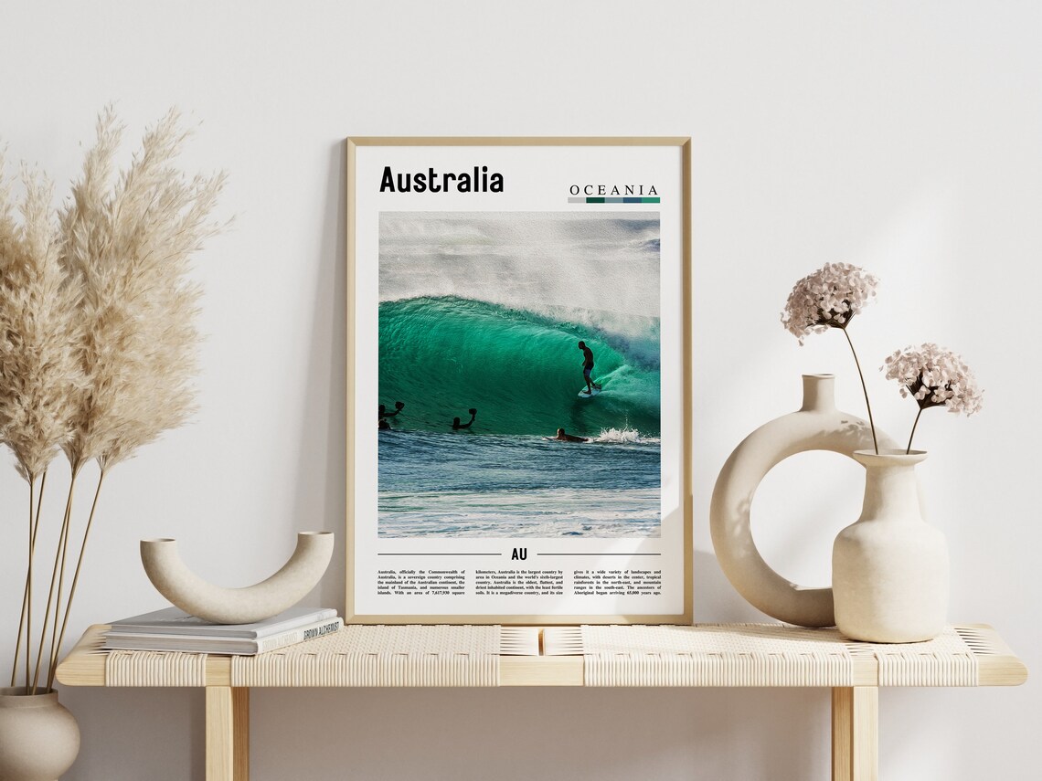 Australia Minimal Travel Poster, Oil Painting - Image 5