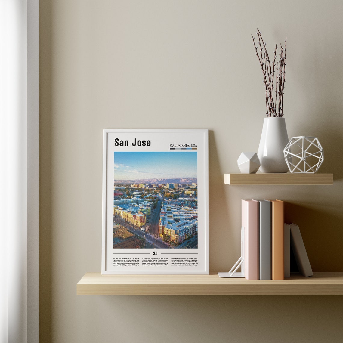 San Jose Print San Jose Poster San Jose Wall Art Oil Painting Poster Colorful City Print City Artwork Travel Artwork Travel Wall Art - Image 4