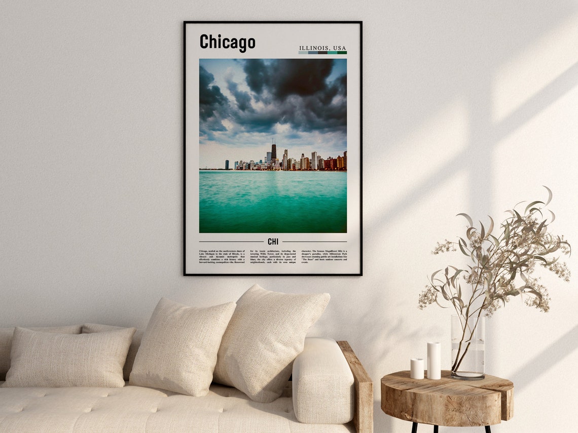Chicago Print Chicago Poster Chicago Wall Art United States Photo United States Poster United States Print - Image 2