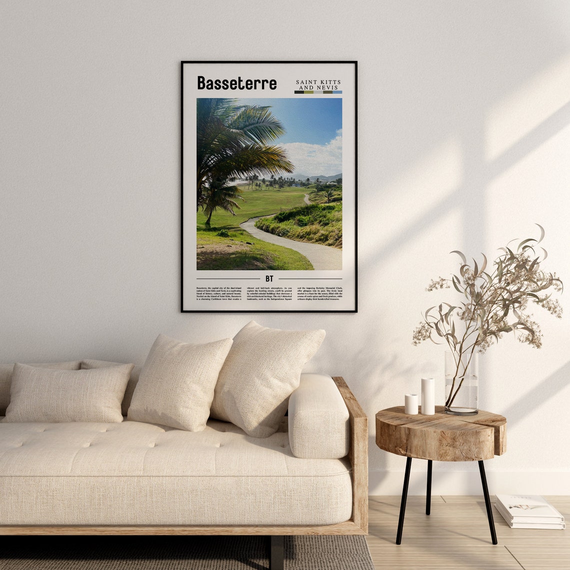 Basseterre Caribbean Travel Poster - Image 2