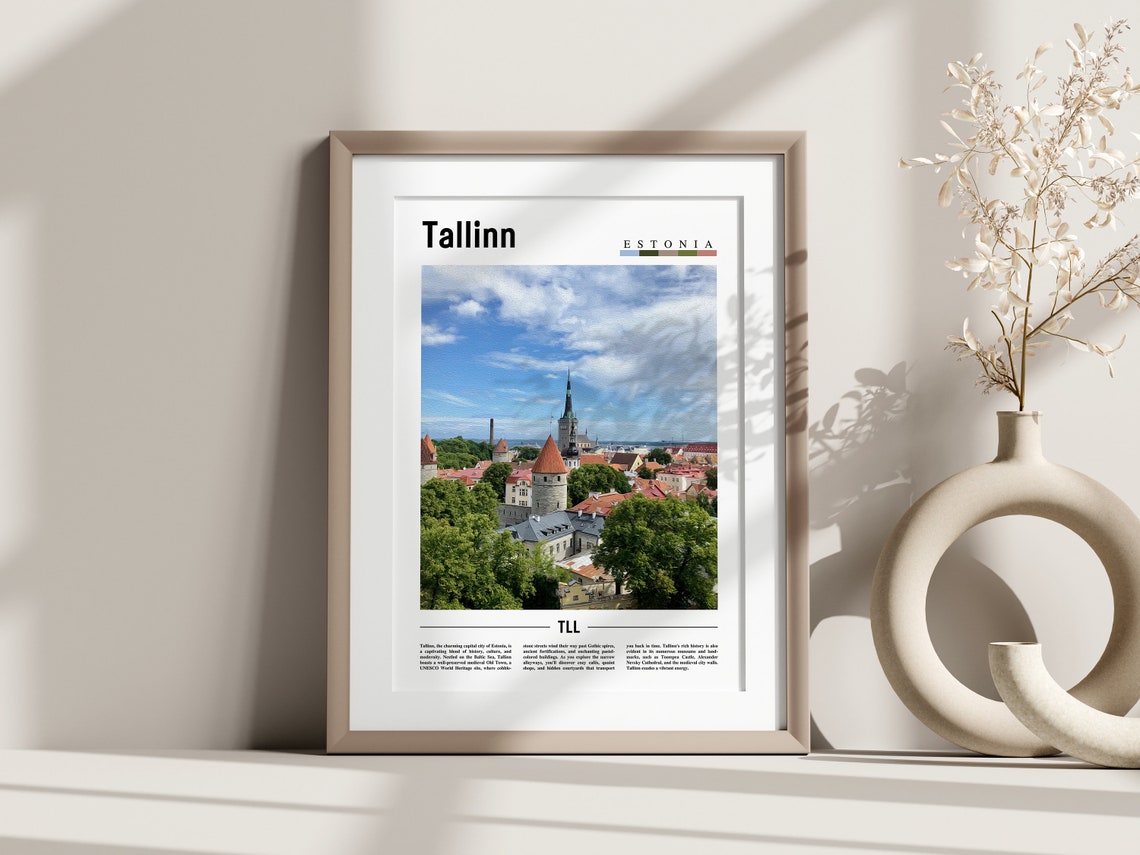Tallinn Poster Tallinn Print Tallinn Wall Art Europe Photo Europe Poster Europe Print Travel Poster - Image 3