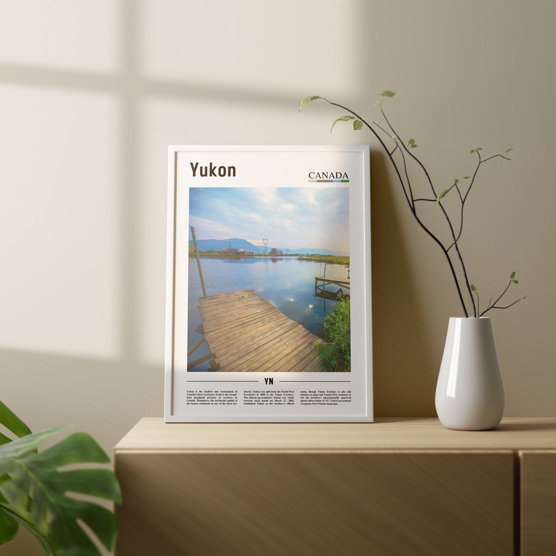 Yukon Print Yukon Poster Yukon Wall Art Oil Painting Poster Colorful City Print City Artwork Travel Artwork Travel Wall Art Lake Print - Image 2