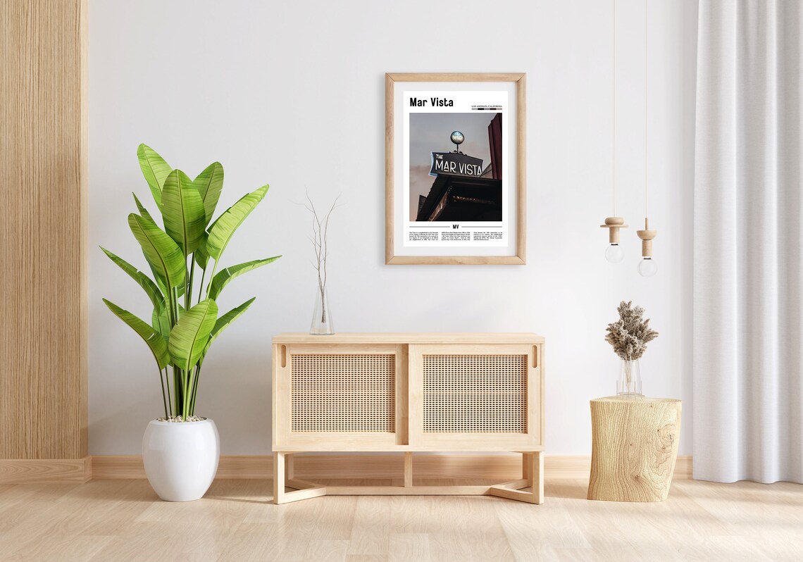 Mar Vista Minimal Travel Poster, Oil Painting - Image 3