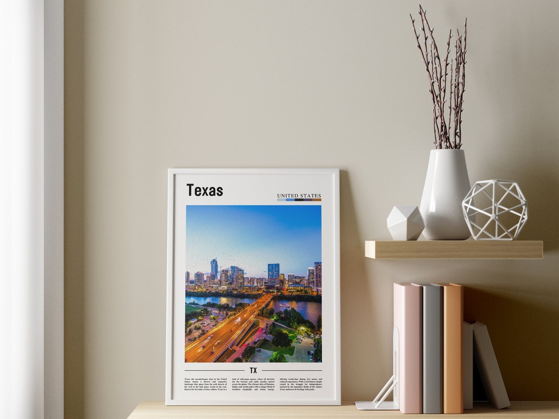 Texas Poster Texas Print Texas Wall Art Texas Photo United States Photo United States Poster United States Print - Image 3