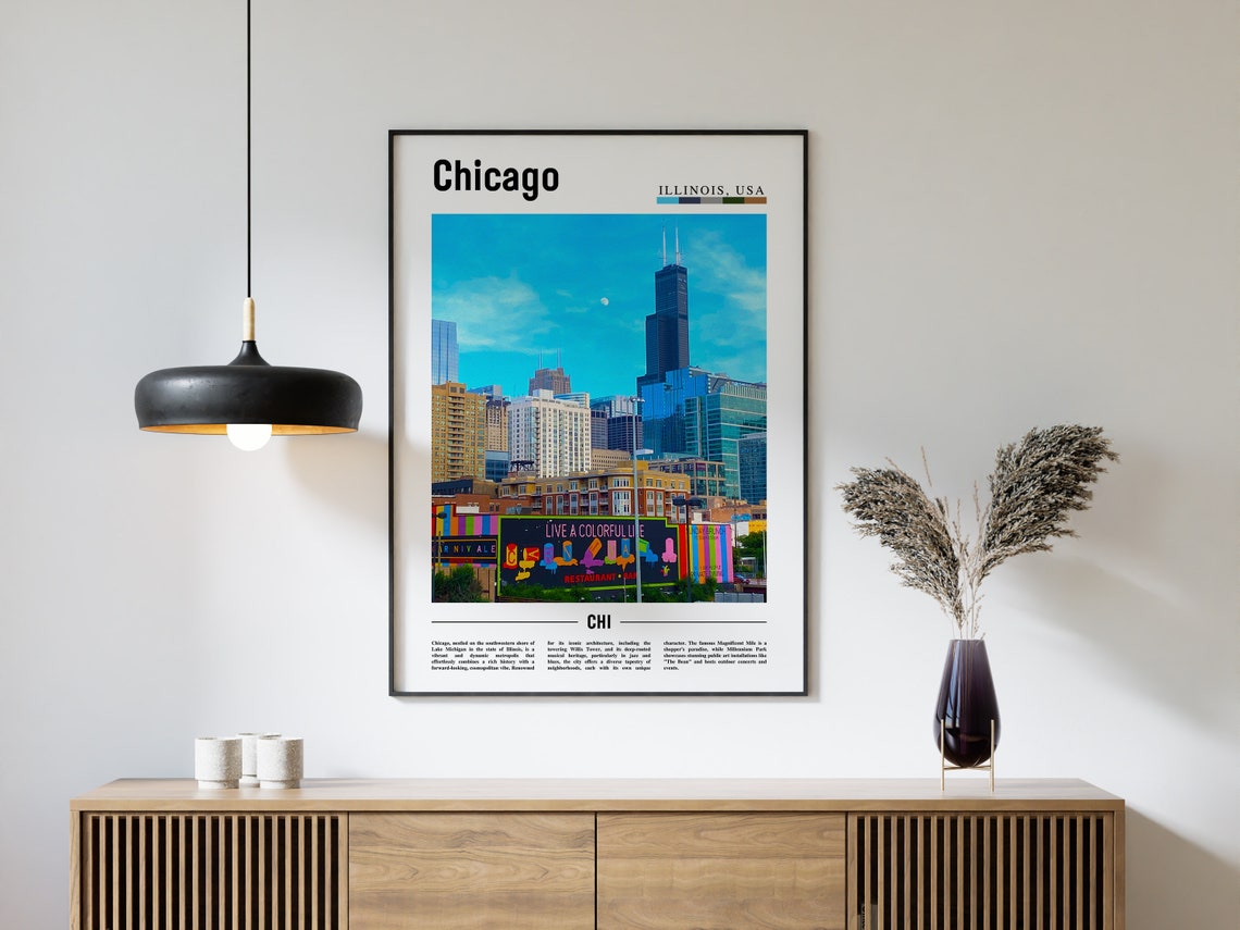 Chicago Print Chicago Poster Chicago Wall Art United States Photo United States Poster United States Print - Image 4