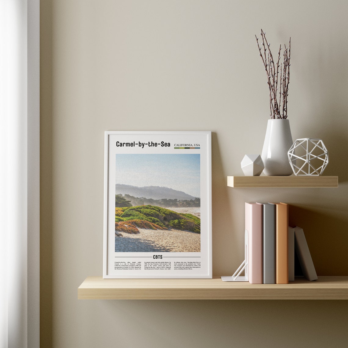 Carmel By The Sea Print Carmel By The Sea Poster Carmel By The Sea Wall Art Oil Painting Poster Colorful City Print Travel City Artwork - Image 4