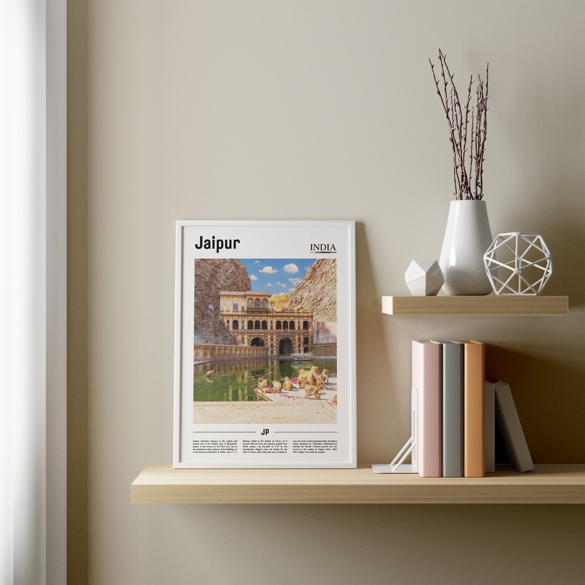 Jaipur Print Jaipur Poster Jaipur Wall Art Oil Painting Poster Colorful City Print City Artwork Travel Artwork Travel Wall Art - Image 3