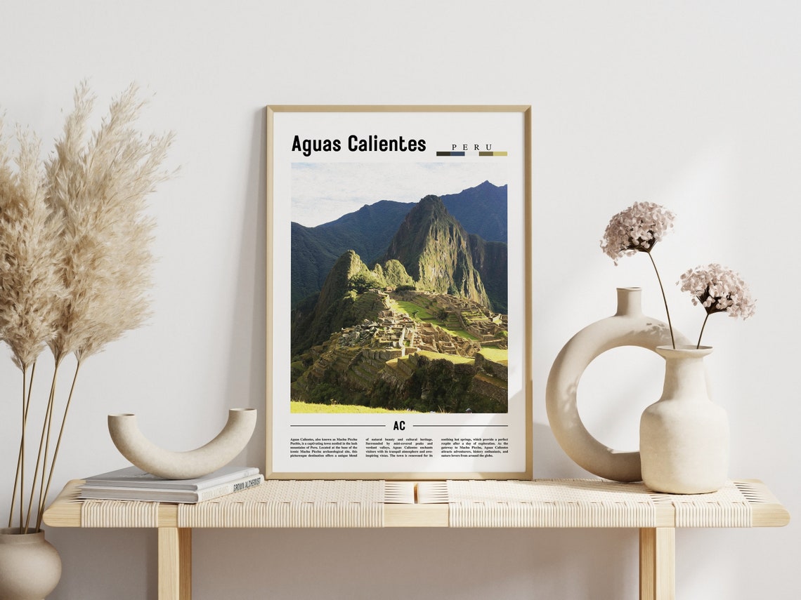 Aguas Calientes Poster Aguas Calientes Print Aguas Calientes Wall Art South America Poster South America Print Travel Poster - Image 6
