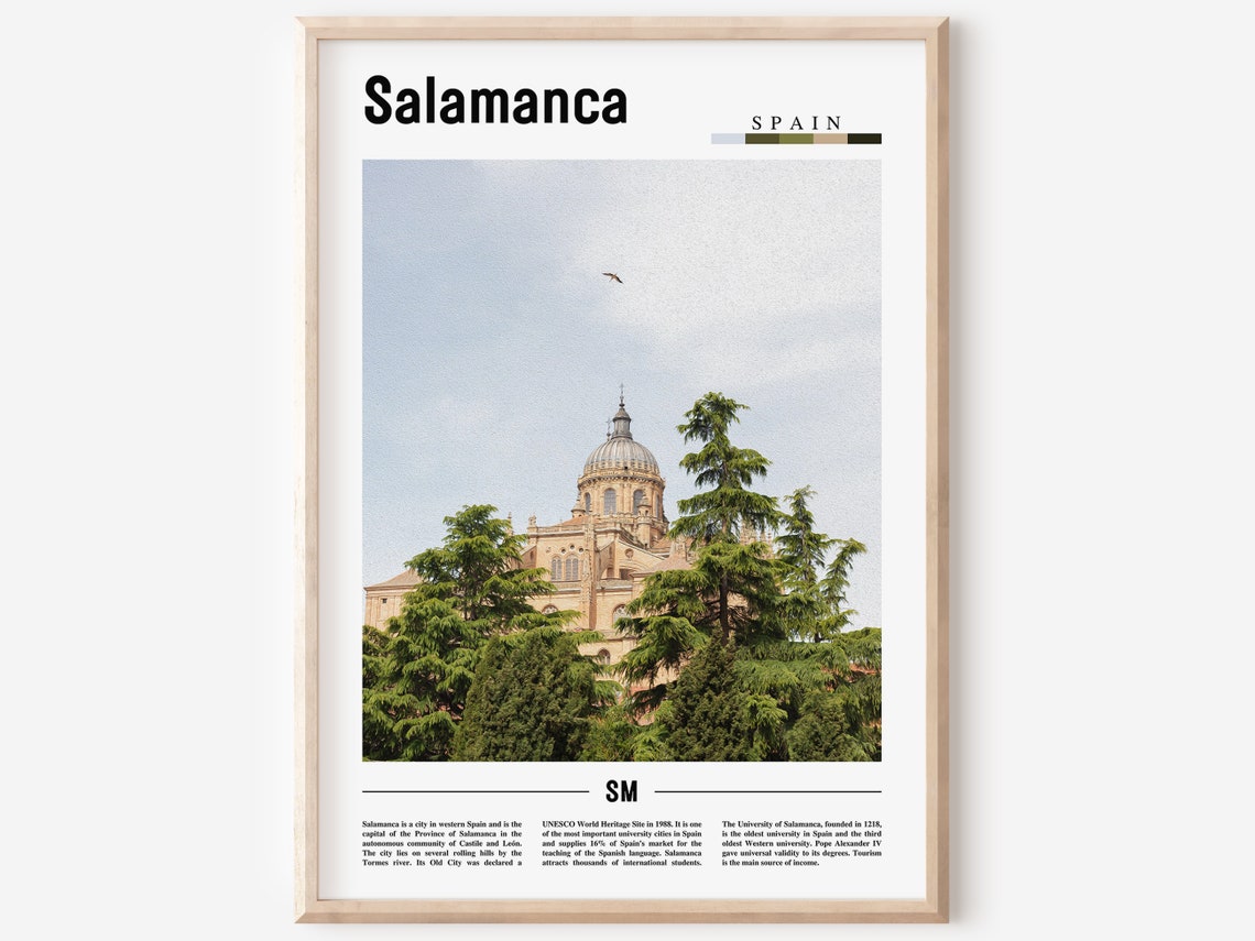 Salamanca Poster Salamanca Print Salamanca Wall Art Spain Photo Spain Poster Spain Print Minimal Travel Poster