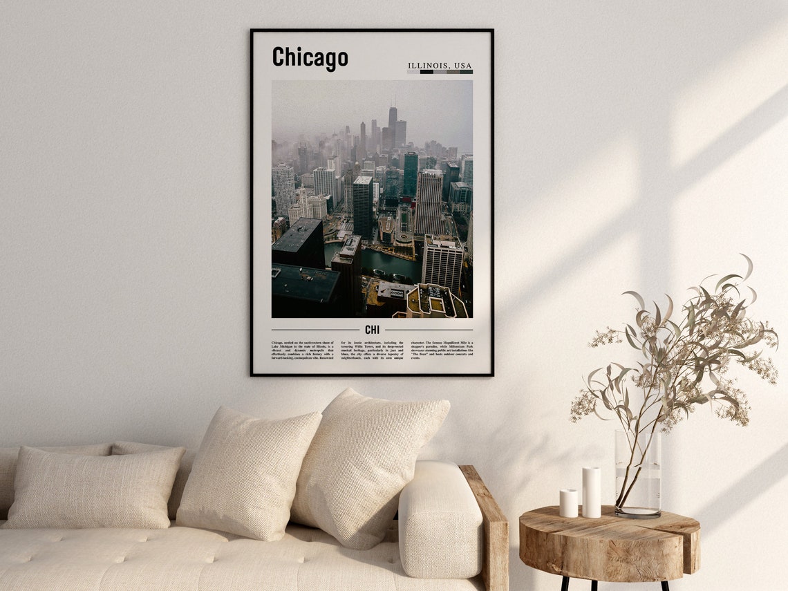 Chicago Print Chicago Poster Chicago Wall Art United States Photo United States Poster United States Print - Image 2