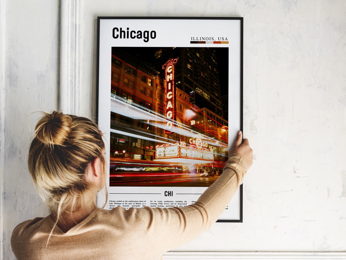 Chicago Print Chicago Poster Chicago Wall Art United States Photo United States Poster United States Print - Image 5