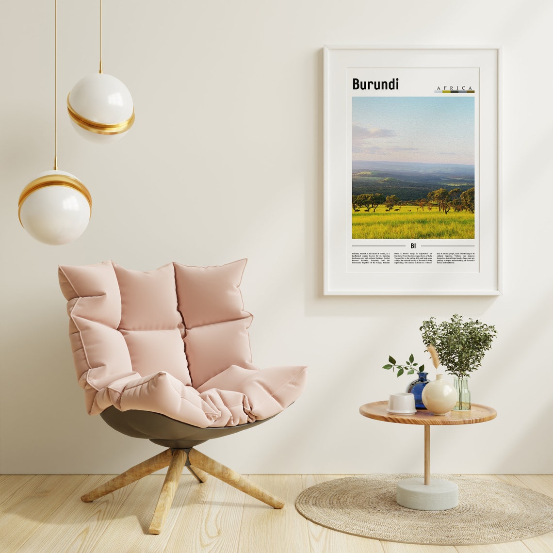 Burundi Poster Burundi Print Burundi Wall Art Minimal Travel Print Travel Destination Oil Painting Poster - Image 6