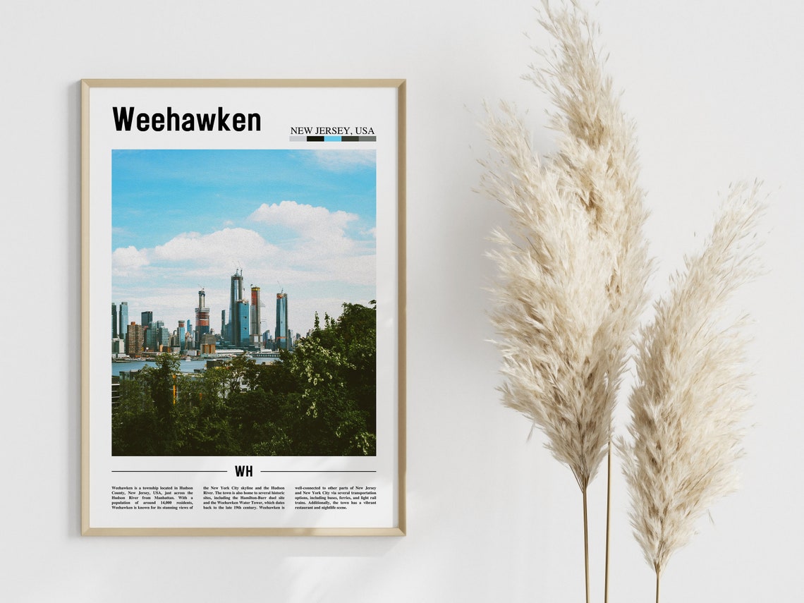 Weehawken Poster Weehawken Print Weehawken Wall Art United States Photo United States Poster United States Print - Image 3