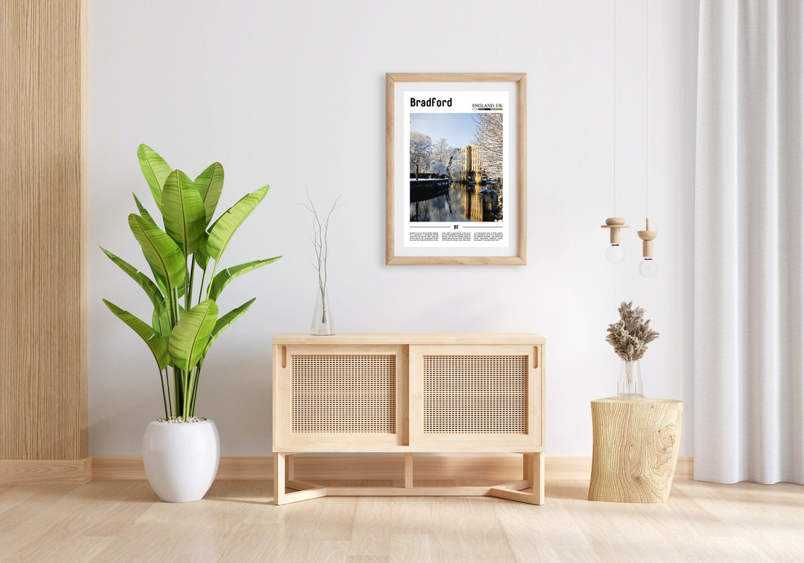 Bradford Print Bradford Poster Bradford Wall Art Minimal Travel Print Minimal City Poster Travel Destination Print Oil Painting Poster - Image 4