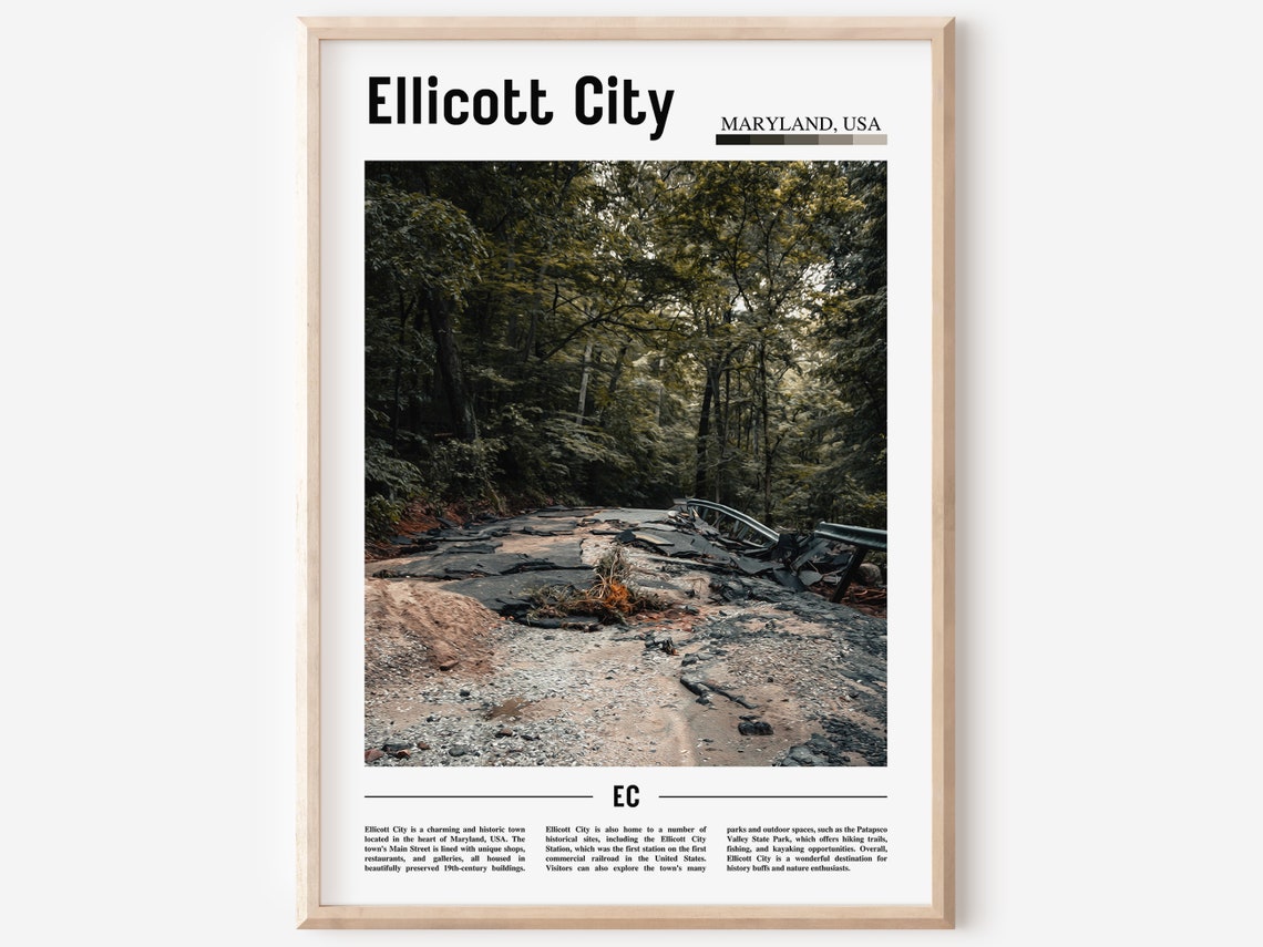 Ellicott City Poster Ellicott City Print Ellicott City Wall Art United States Photo United States Poster United States Print