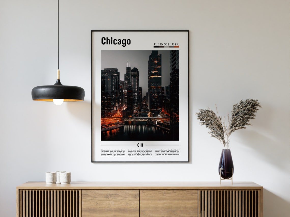 Chicago Print Chicago Poster Chicago Wall Art United States Photo United States Poster United States Print - Image 4