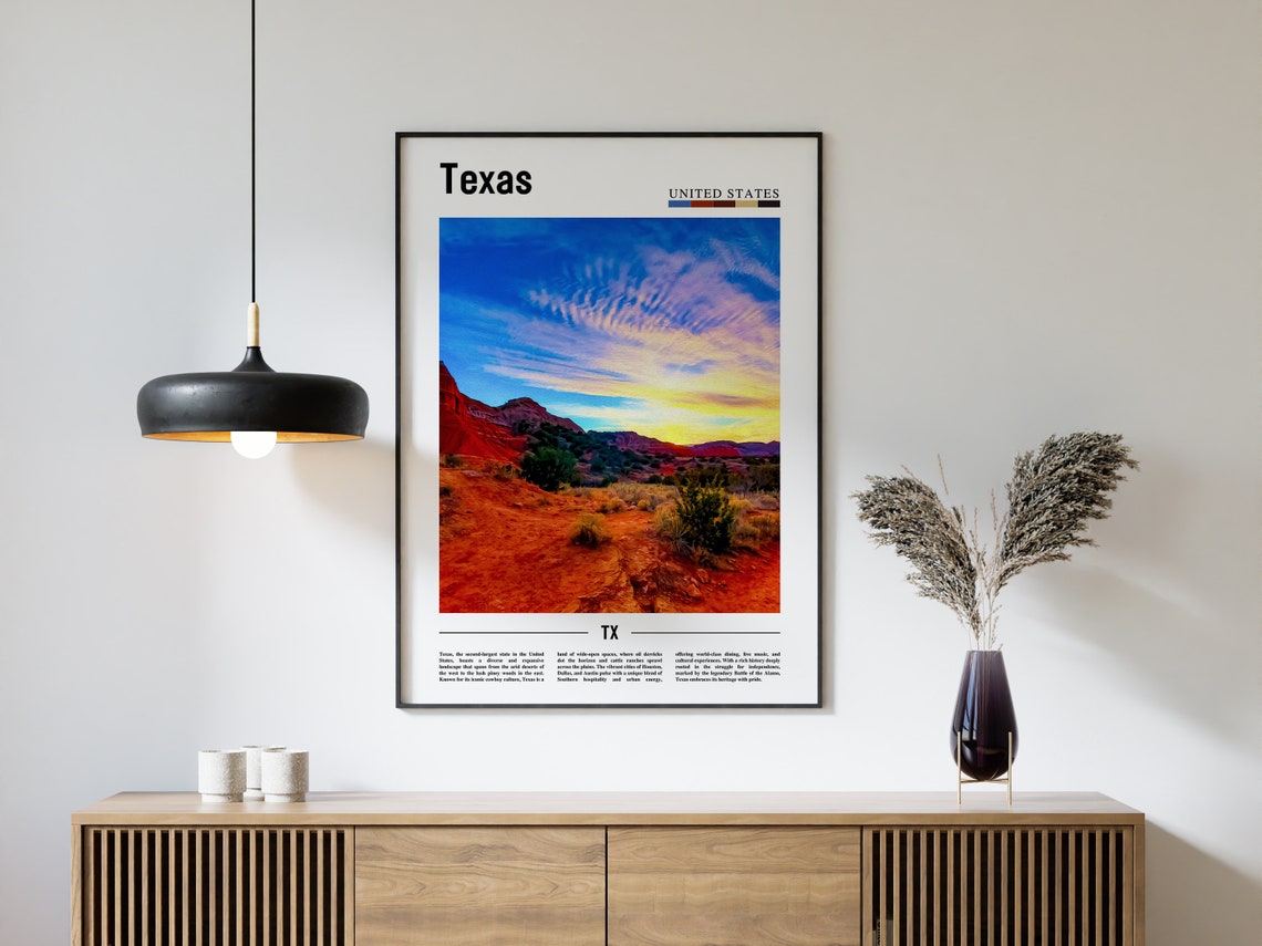 Texas Poster Texas Print Texas Wall Art Texas Photo United States Photo United States Poster United States Print - Image 4
