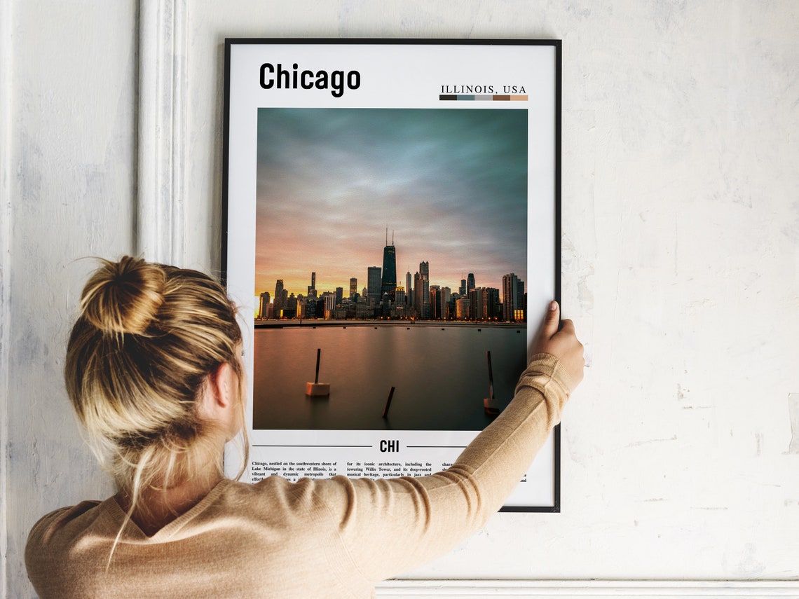 Chicago Print Chicago Poster Chicago Wall Art United States Photo United States Poster United States Print - Image 5