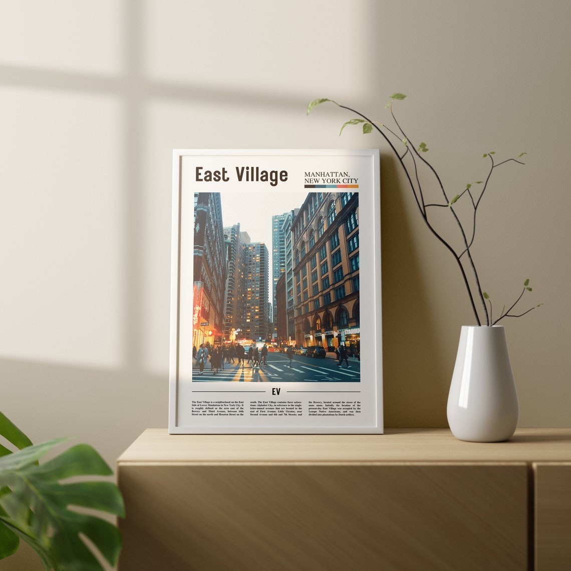 East Village Print East Village Poster East Village Wall Art Oil Painting Poster City Print City Artwork Travel Artwork Travel Wall Art - Image 3