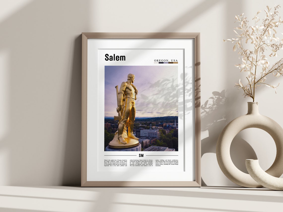 Salem Poster Salem Print Salem Wall Art United States Photo United States Poster United States Print - Image 3