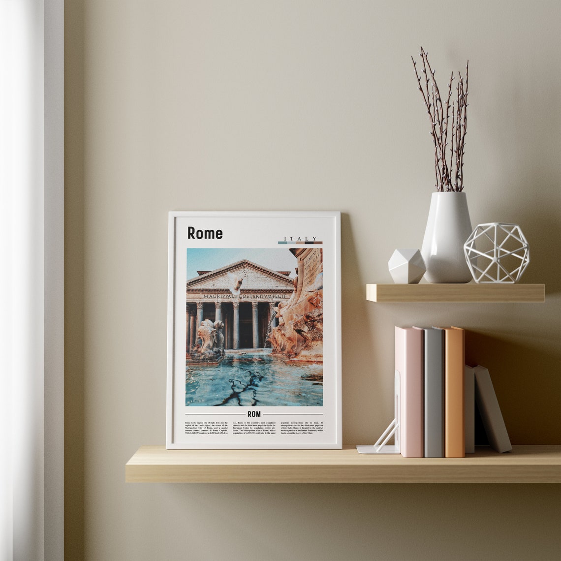 Rome Poster Rome Print Rome Wall Art Italy Photo Italy Poster Italy Print Italy Wall Art Minimal Travel Poster - Image 3