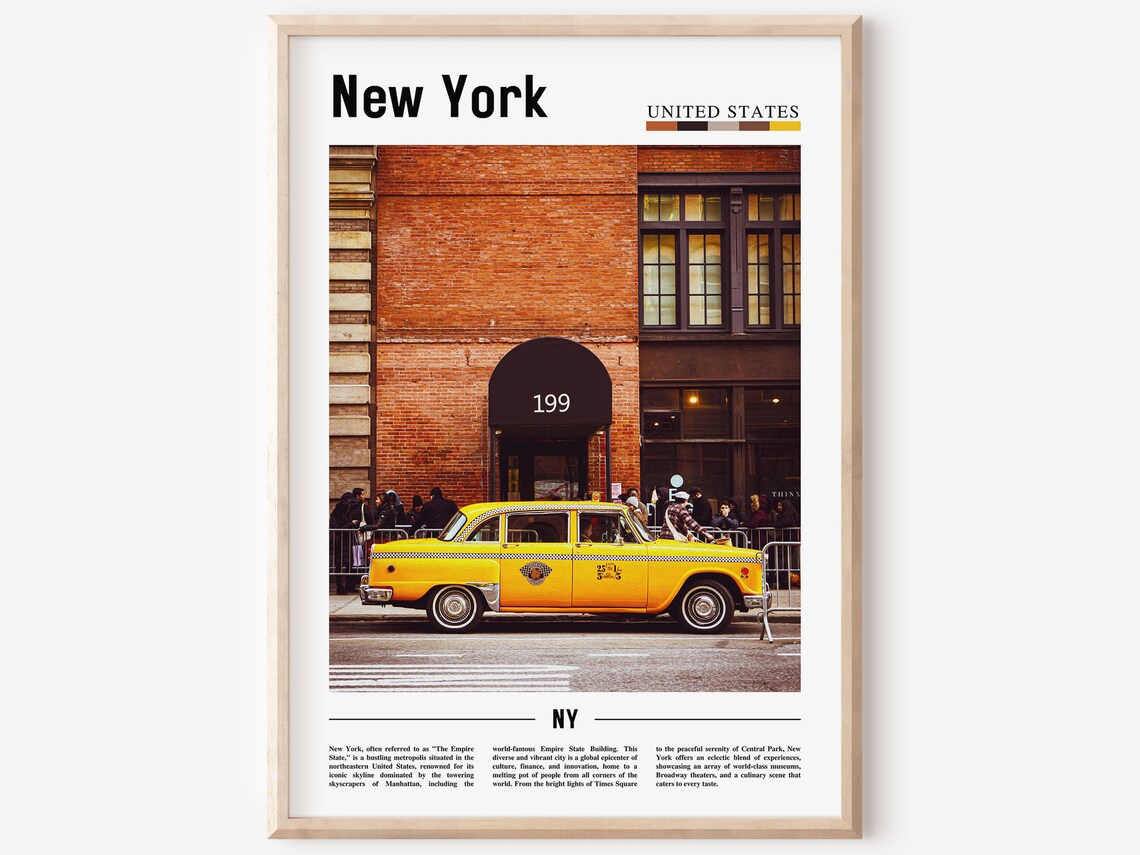 New York Travel Poster, City Photo Print