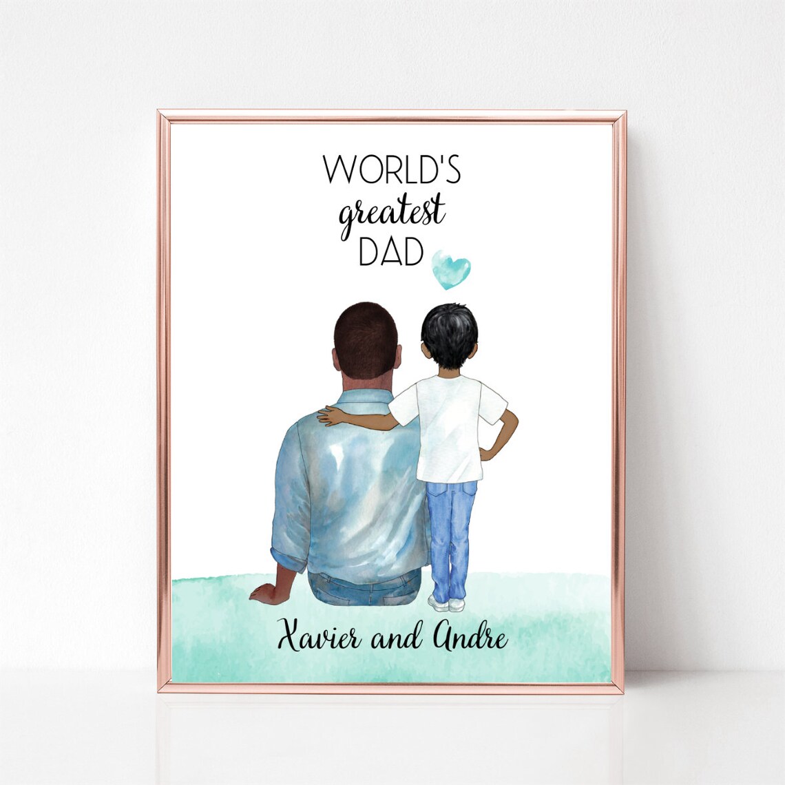 World's Greatest Dad Personalized Father Son Tribute Quote Poster