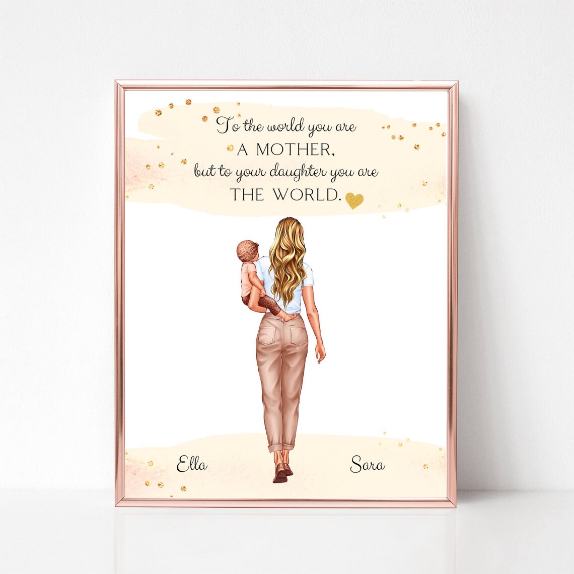 To Your Daughter You Are the World Mother Quote Portrait Poster - Image 2