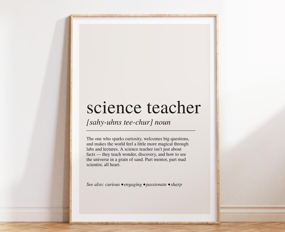 Science Teacher Definition Art Print