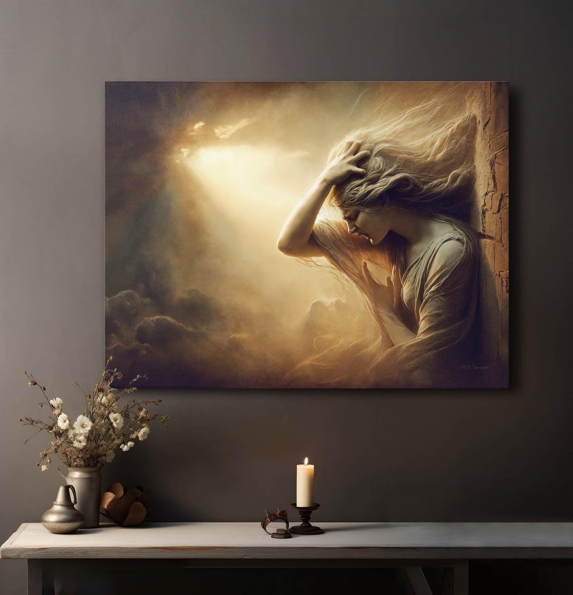The Conversion Of St Mary Magdalene Repentance Crying Weeping Gothic Moody Religious Fine Art 059 - Image 3