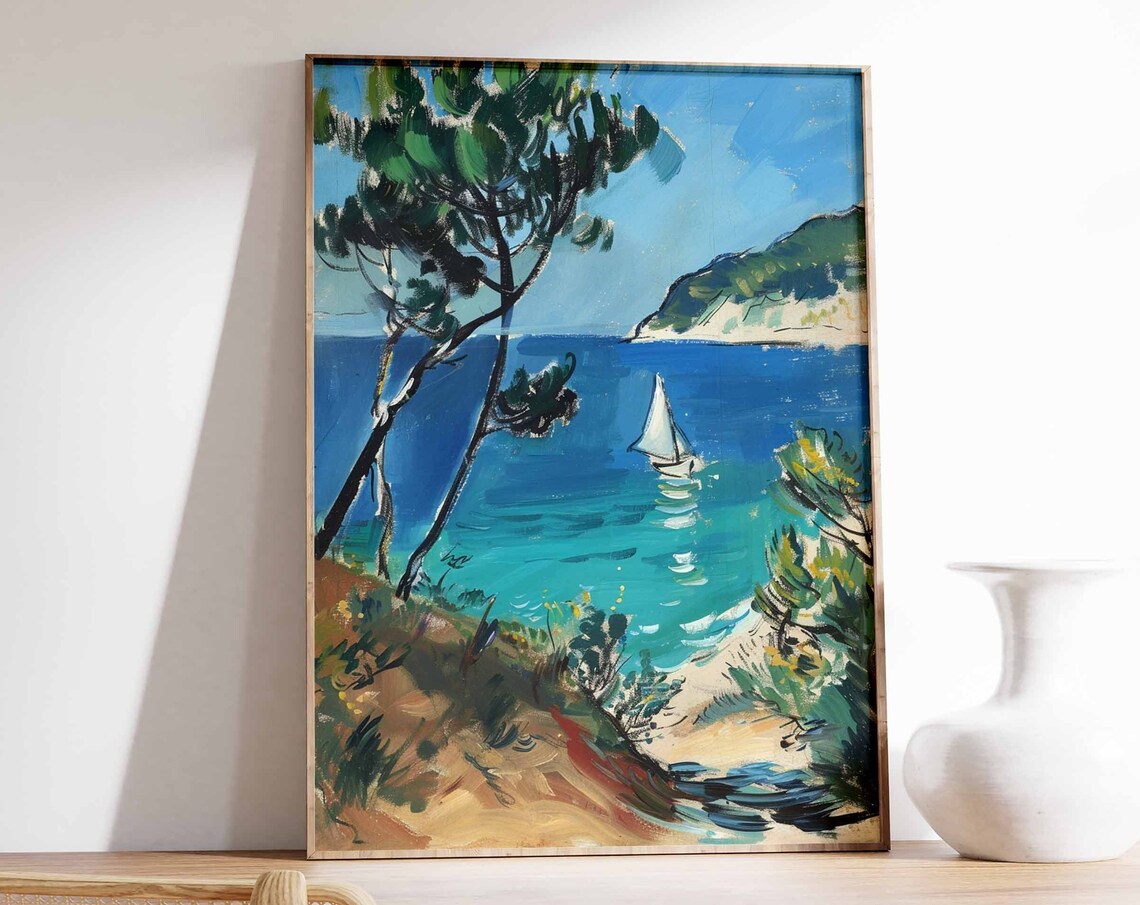 Sailing Poster, Nautical Bathroom Decor Art Print