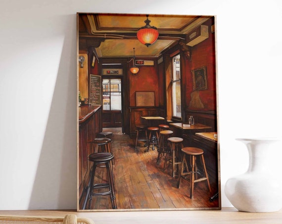 Vintage London Pub Poster London Pub Print British Pub Decor Pub Art Kitchen Decor Food Print London Wall Art London Gift