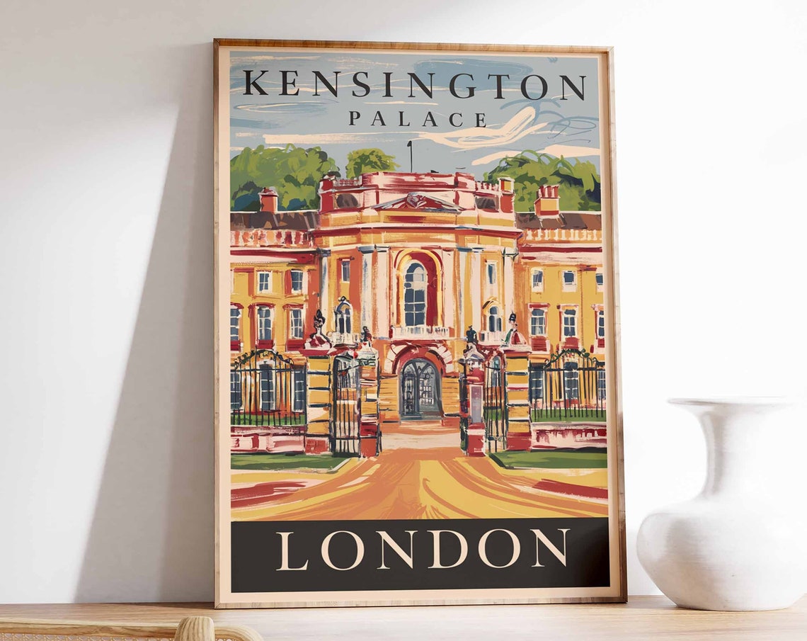 Kensington Palace Poster London Print London Art London Poster London Travel Print William Morris Print Vintage Decor