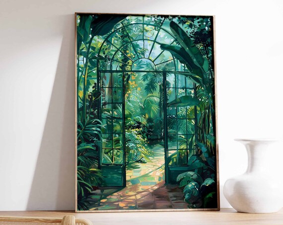 Vintage Botanical Garden Poster Henri Rousseau Print Botanical Wall Art William Morris Print Tropical Decor Vintage Floral Wall Art