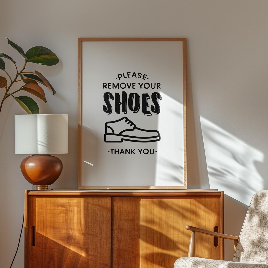 Please Remove Shoes Sign, Entryway Decor - Image 2