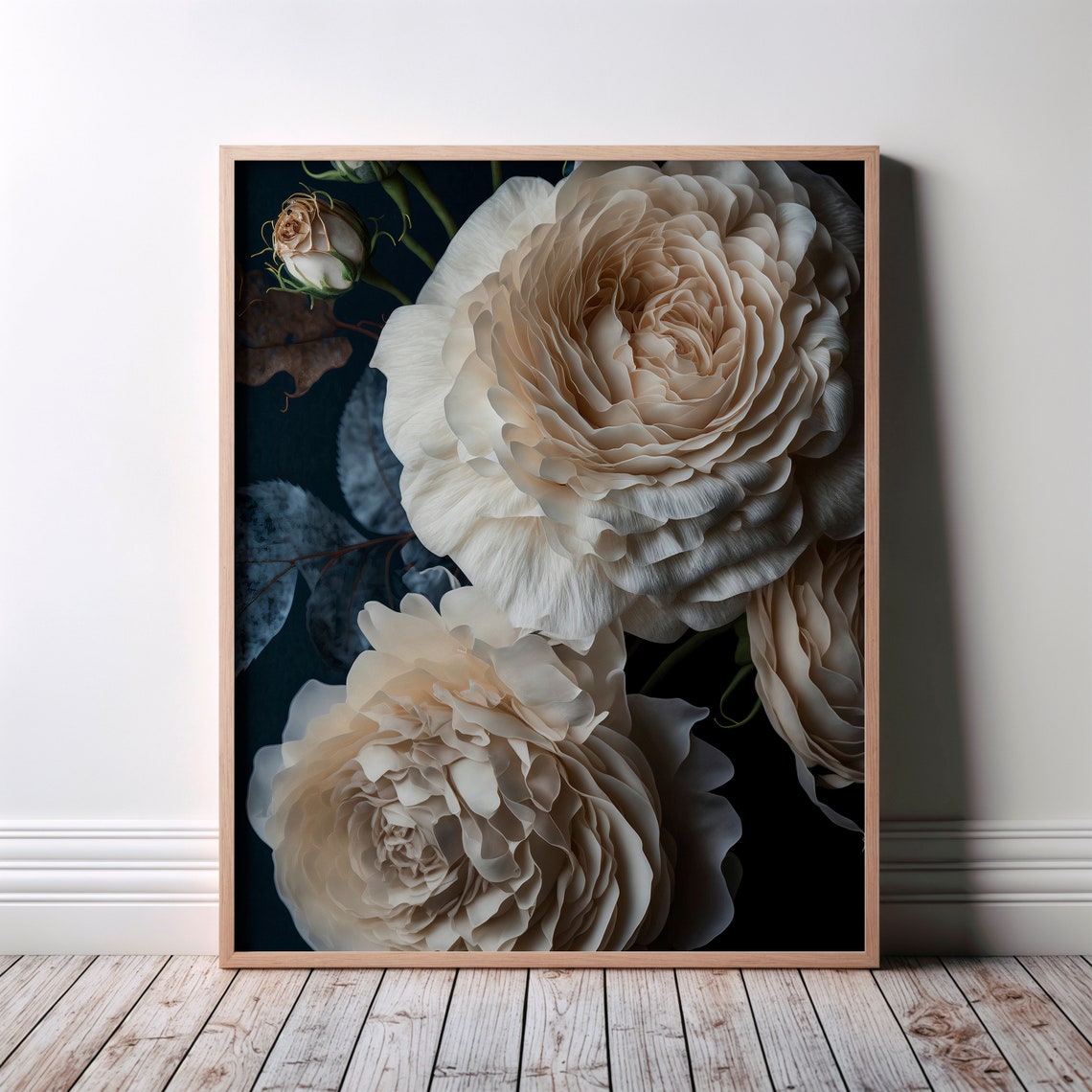 Floral Wall Art Poster Flowers Home Decor Illustration Vintage Inspired