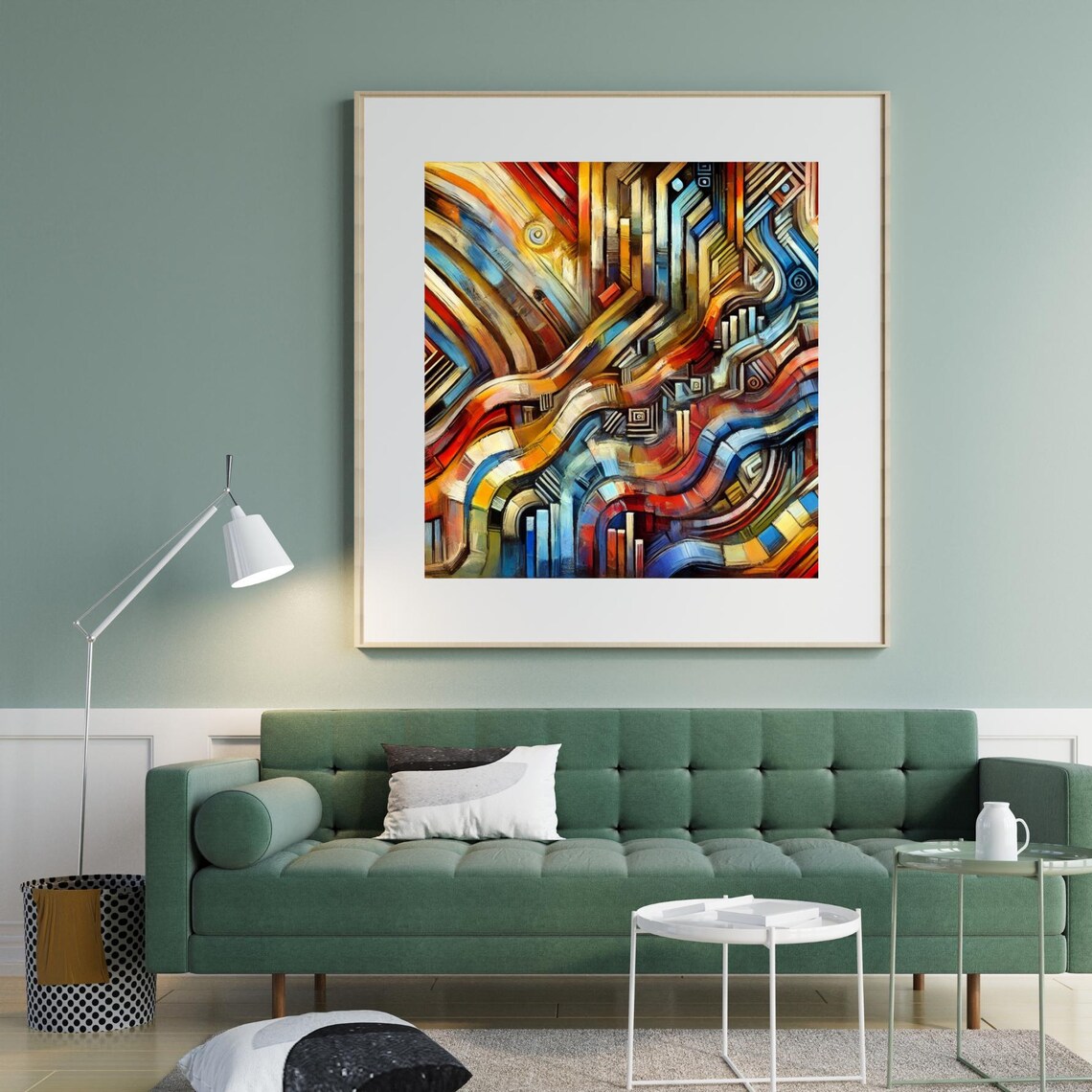 Blaan Inspired Abstract Impasto Artwork Tribal Energy Wall Art