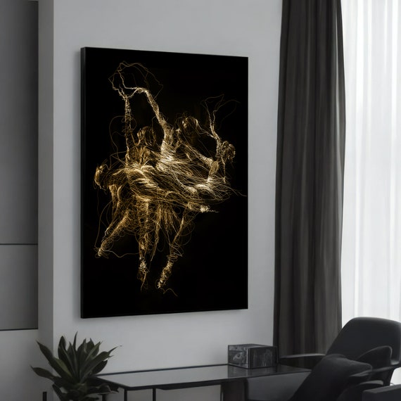 Ethereal Light Dancers Canvas Art Abstract Wall Decor Framed Print Ready To Hang Danceinspired Home