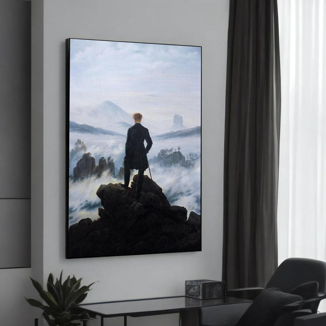 Caspar David Friedrich Wanderer Above Sea of Fog Romantic Art Poster