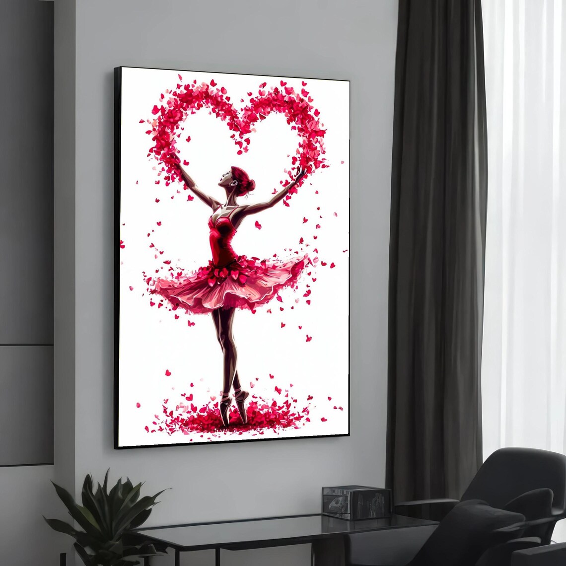 Dancing Ballerina Art Print, Ballet Wall Decor