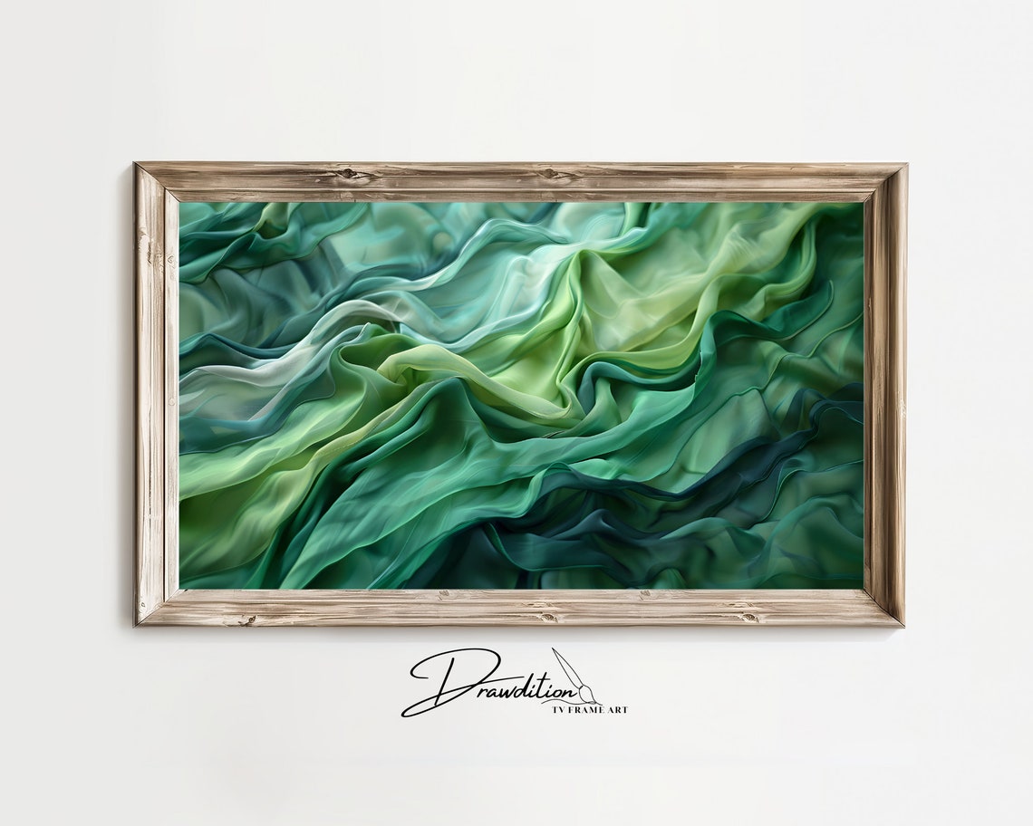 Frame Tv Art Green Abstract Tv Art Frame Tv Art 3d Frame Tv Art Rainforest Tv Art Green Waves Tv Art Sea Tv Art Nature