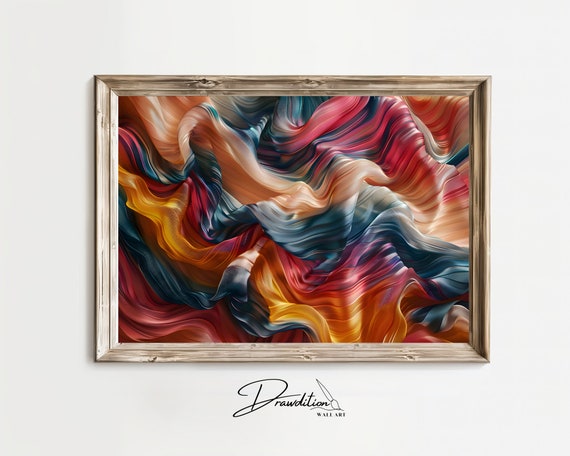 Rainbow Abstract Wall Art Multi Colored Abstract Print Rainbow Art Contemporary Art Poster Rainbow Abstract Fashion Decor