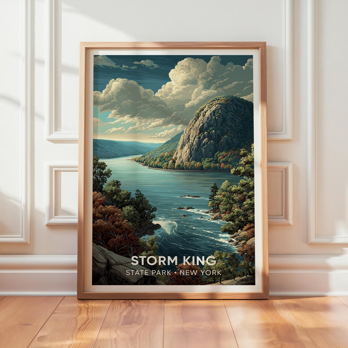 Storm King State Park Vintage Travel Poster, New York Landscape
