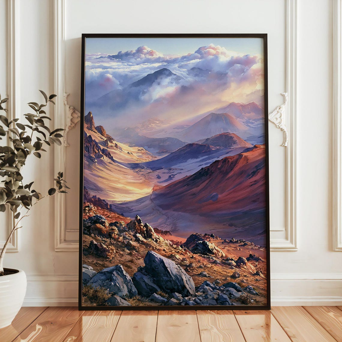 Haleakala National Park Volcano Crater Above Clouds Landscape Poster