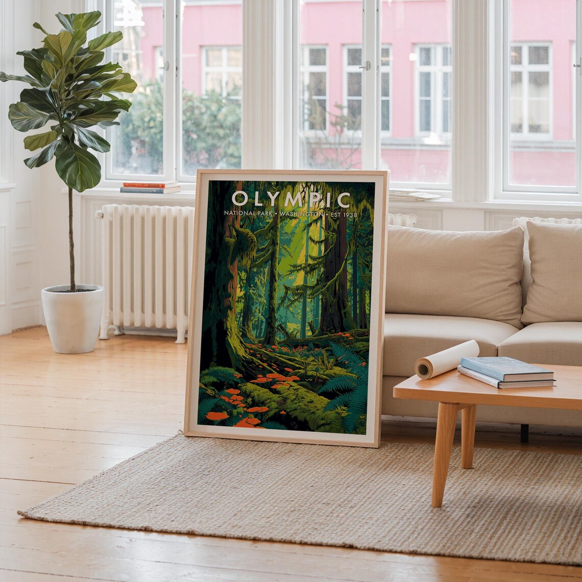Olympic National Park Retro Travel Poster - Image 6
