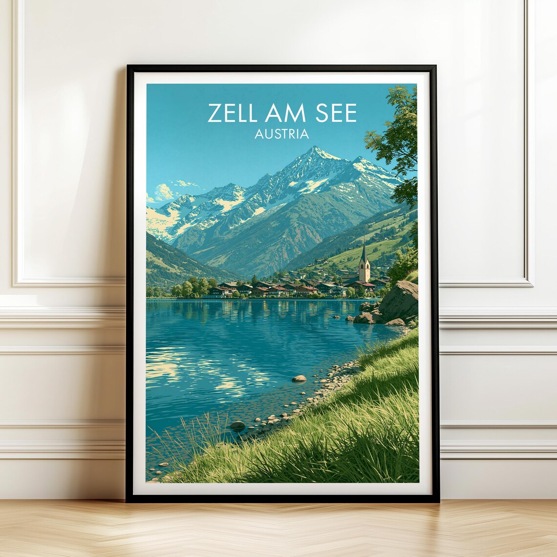 Zell Am See Austria Vintage Travel Poster